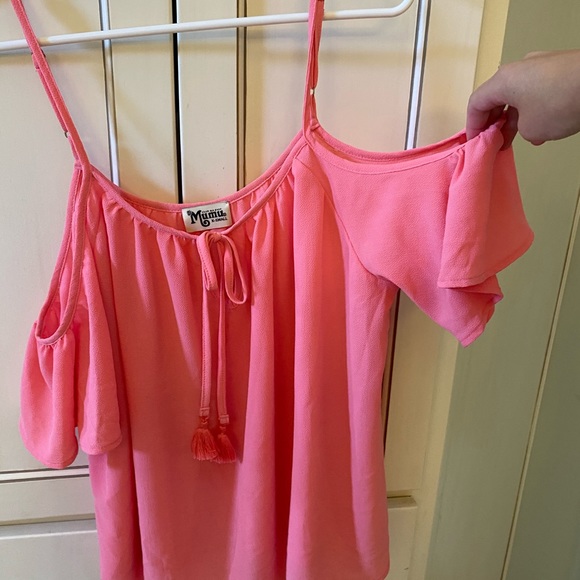 Show me your Mumu off the shoulder pink top, XS - Picture 4 of 4
